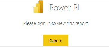 Screenshot della pagina di accesso di Power BI che mostra l'accesso per la visualizzazione di questa finestra di dialogo del report.