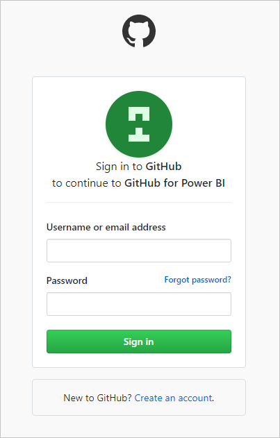 Processo di autenticazione di GitHub in Power BI