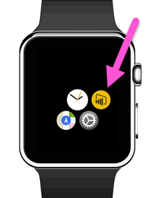 Immagine che illustra un Apple Watch con l'app Power BI.