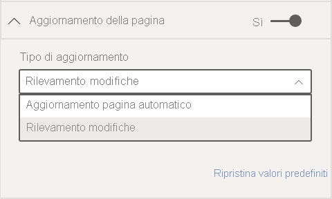 Scheda Rilevamento delle modifiche