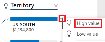 Screenshot del percorso di suddivisione dell'intelligenza artificiale dell'albero di scomposizione al valore più alto.