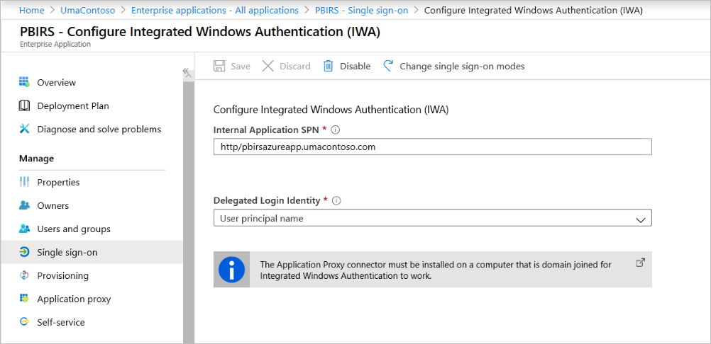 Configura Autenticazione integrata di Windows