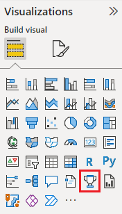 Screenshot che mostra l'icona dell'oggetto visivo scorecard.