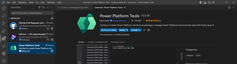 Seleziona Power Platform Tools.