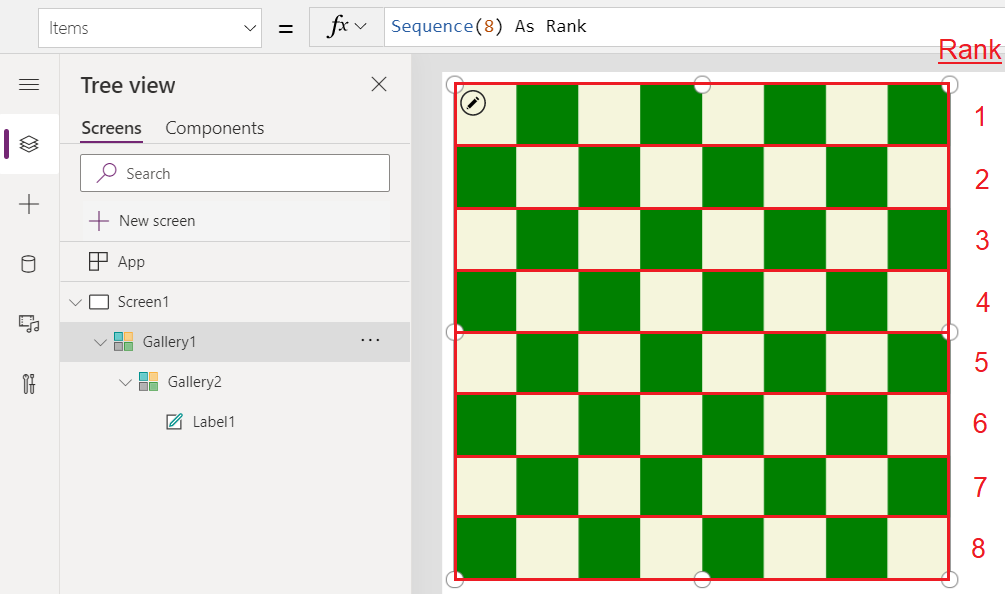 Illustrazione della raccolta esterna che fornisce l'iterazione di rank.