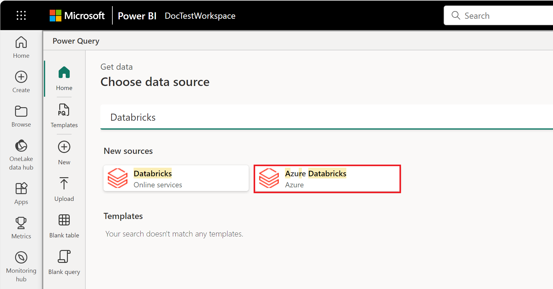 Immagine dei connettori databricks.