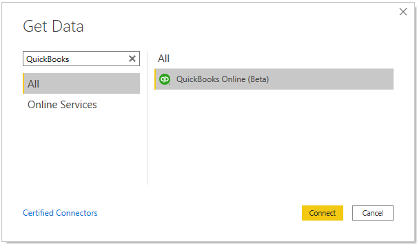 Ottenere dati da QuickBooks Online.