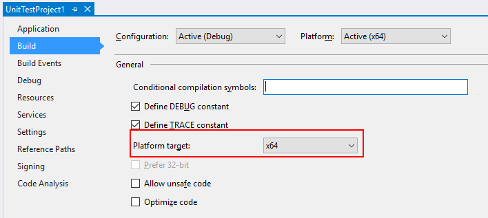 Progetto configurazione x64 SDK U-SQL di Azure Data Lake