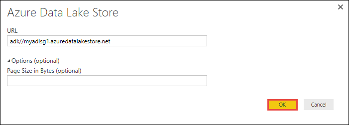 URL per Data Lake Storage Gen1