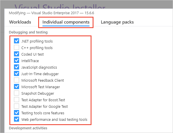 Installing packages required for web performance and load testing