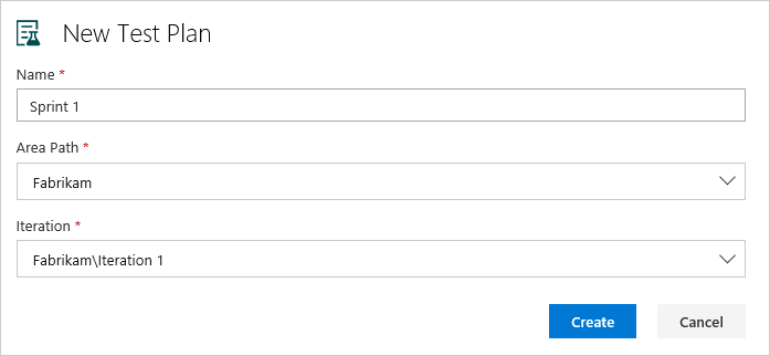 Screenshot showing adding test plan details.