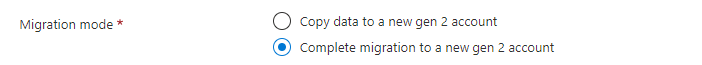 Opzione di migrazione completa