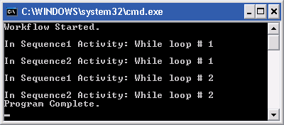 Output dell'esempio di While Parallel