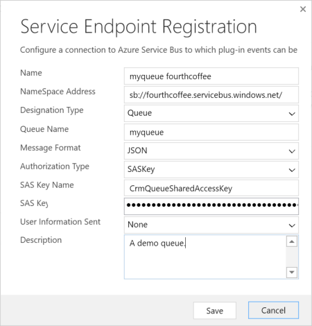 Registrazione degli endpoint di servizio