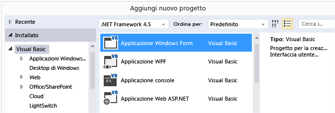 Progetto Applicazione Windows Form