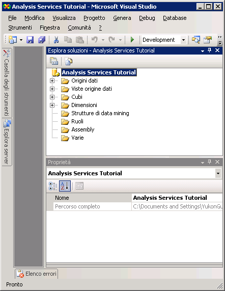 Progetto Analysis Services Tutorial
