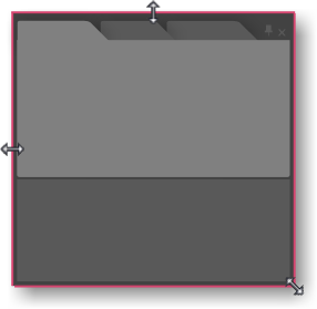 Punti di ridimensionamento per pannelli mobili