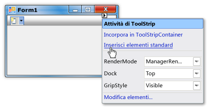 Attività ToolStrip