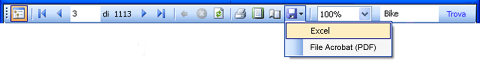 Barra degli strumenti di ReportViewer