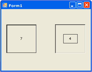 Applicazione di prova in cui vengono visualizzati i controlli