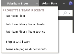 Passare il contesto a un altro team