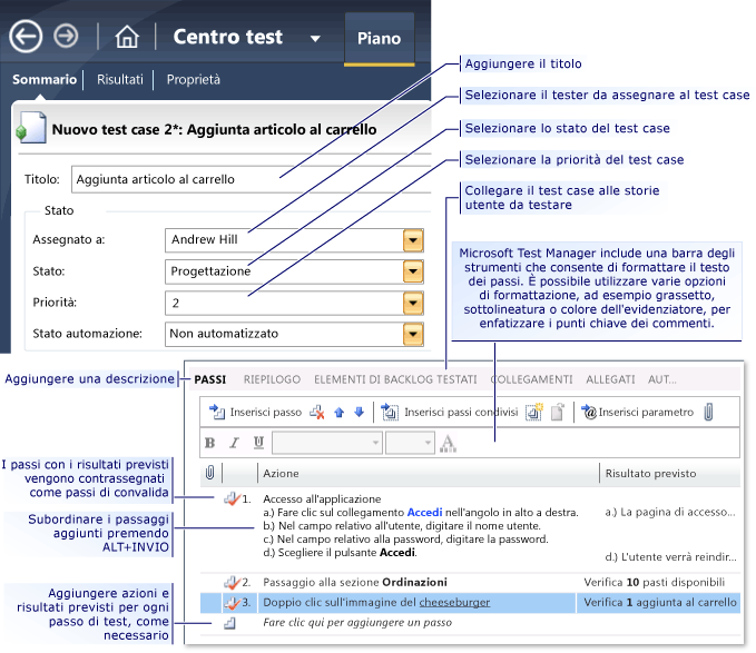 Creare un test case manuale