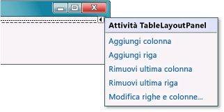 Attività di TableLayoutPanel