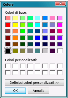 Finestra di dialogo Colore