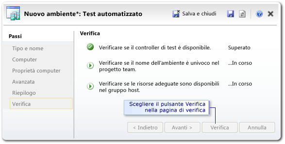 Creazione di un ambiente SCVMM - verifica dell'installazione