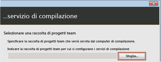 Selezionare una raccolta di progetti team