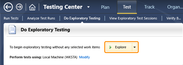 Starting exploratory testing