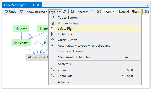 Code map - Change layout