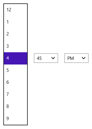 DatePicker nello stato attivo