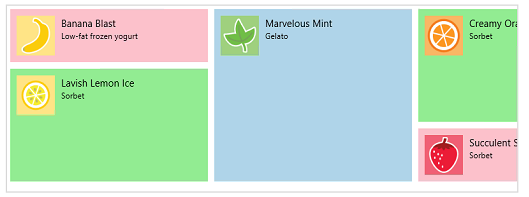 ListView con elementi di dimensioni diverse