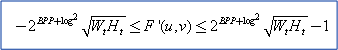 Formula for pre-IDCT saturation calculation.