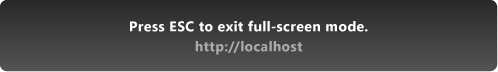 Press ESC to exit full-screen mode.