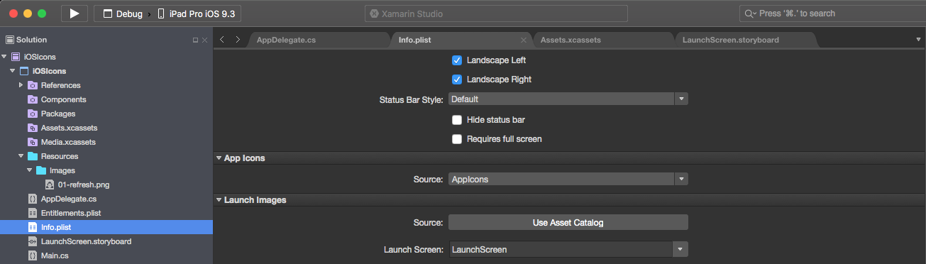 Selezionare il nuovo file Storyboard creato in precedenza