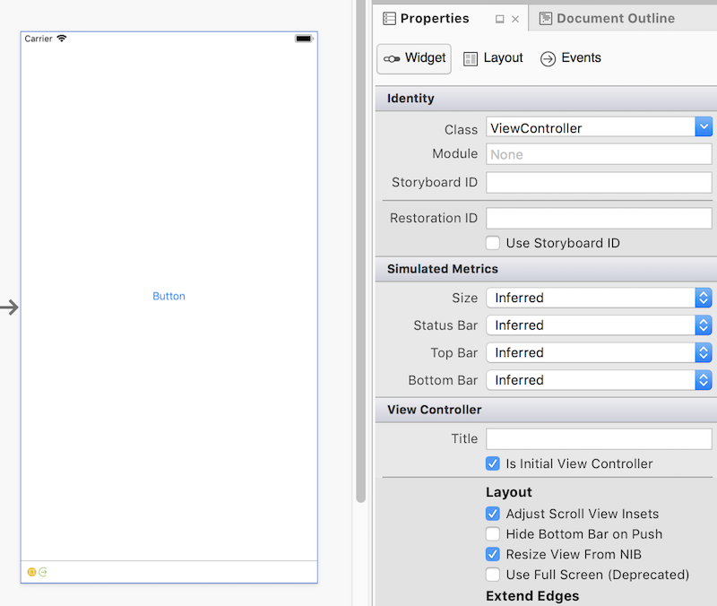 View controller properties