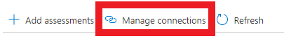 Finestra Connettore di Services Hub. Nel riquadro di navigazione superiore è selezionata la voce Gestisci connessioni.