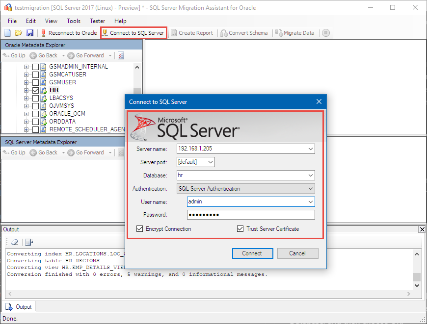 Connessione a SQL Server