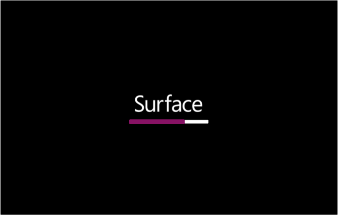 Firmware TPM di Surface con indicatore di stato viola chiaro.