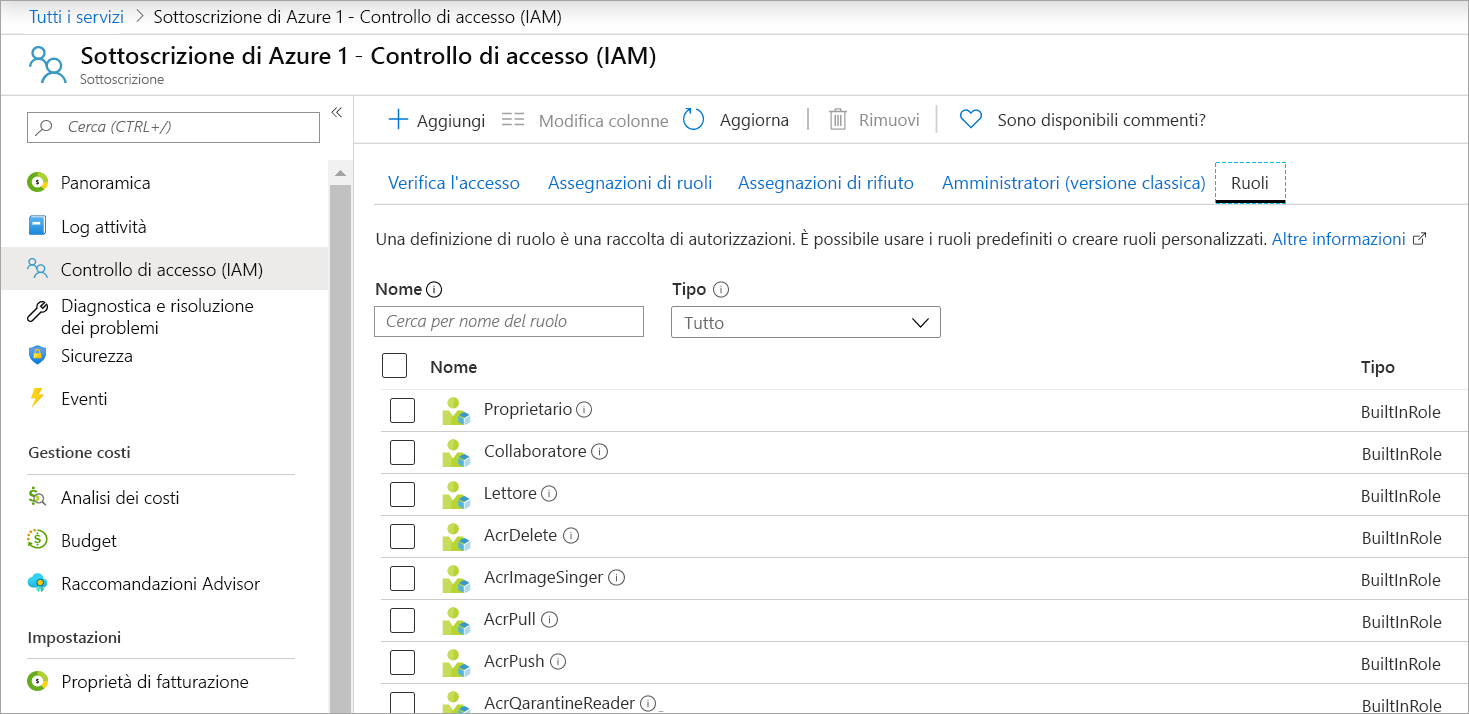 Screenshot that how to get to Access control (IAM) and Roles.