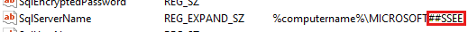 Screenshot di SqlServerName-SSEE.