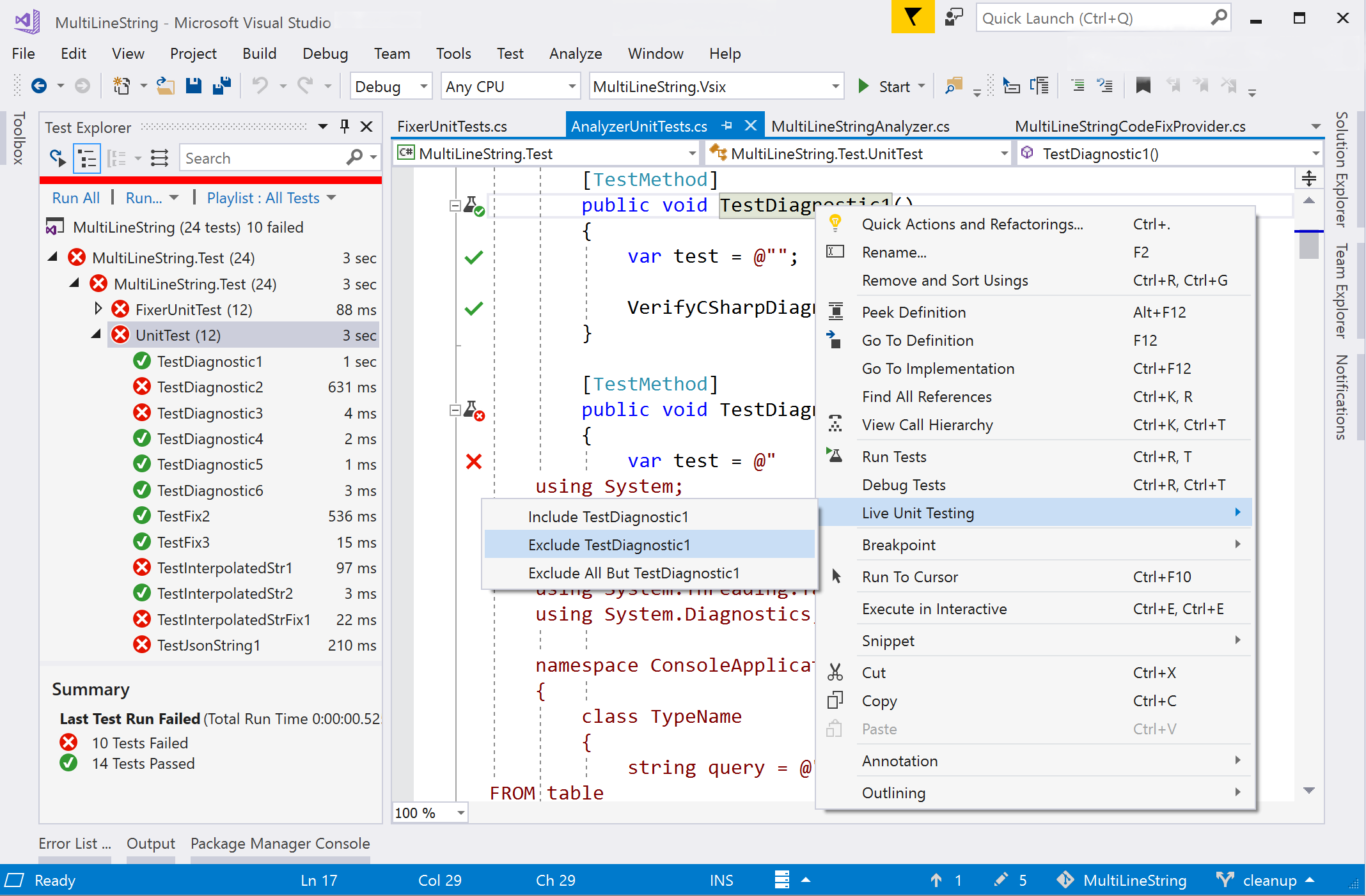 Visualizzazione gerarchia per Esplora Testo in Visual Studio