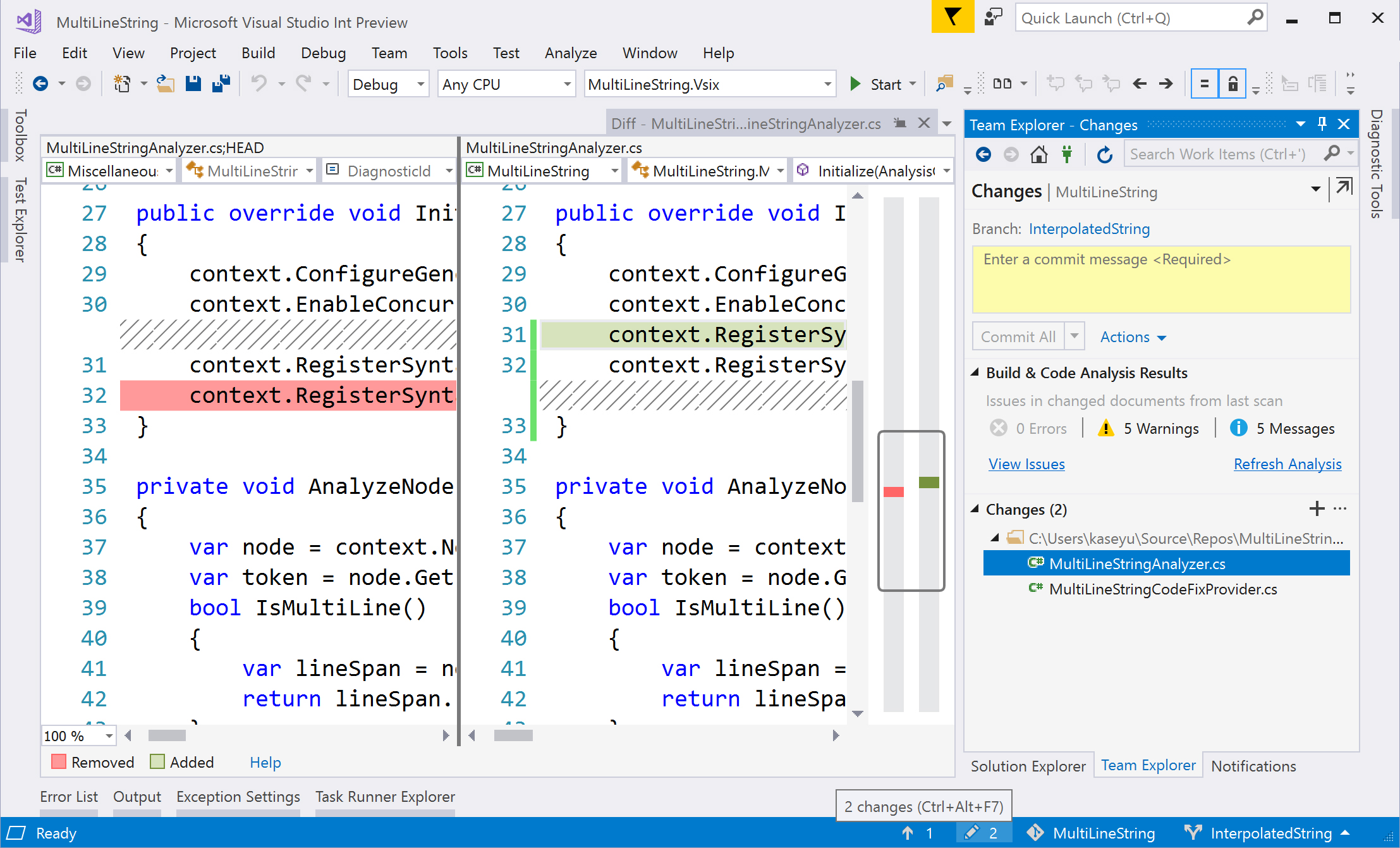 in Visual Studio