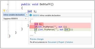 Spostare variabile inline