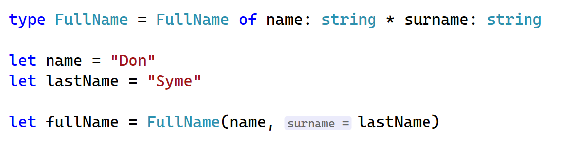 Hint per il nome dei parametri migliorati