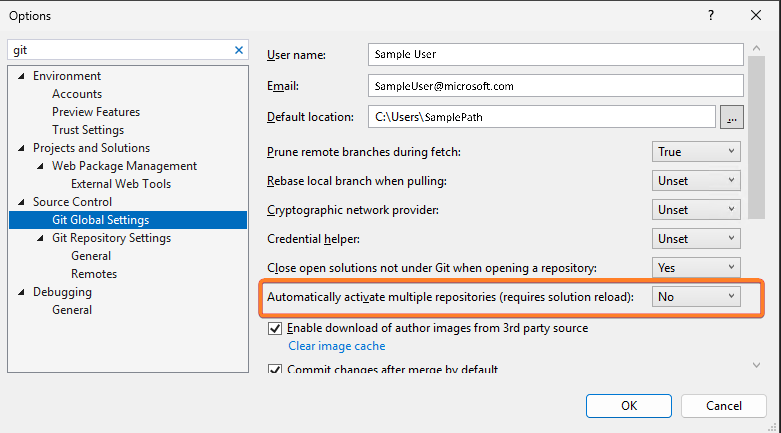 Impostazione multi-repository