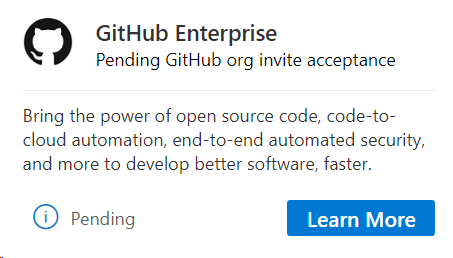 Accettazione dell'invito in sospeso in GitHub Enterprise