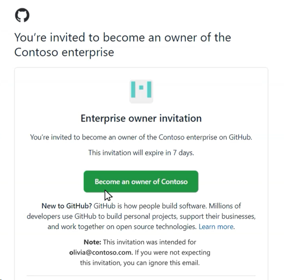 Accettare l'invito a GitHub